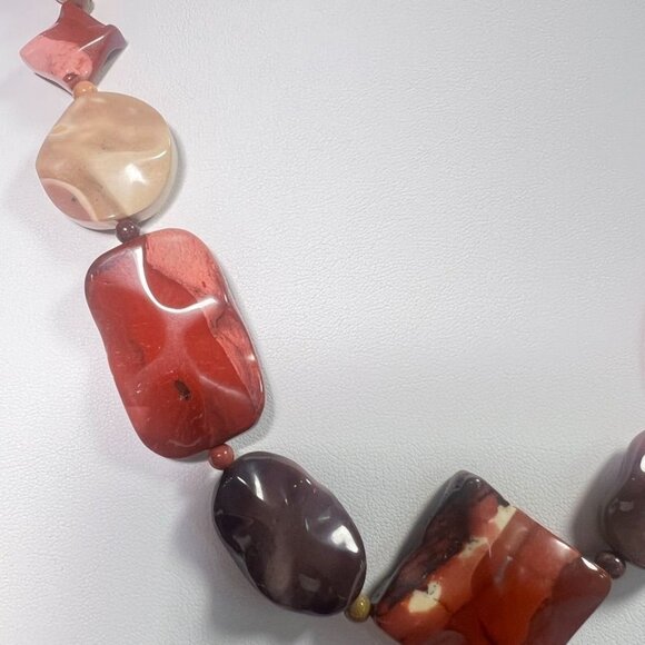 Jay King DTR Mookaite Jasper Necklace Silver 925 Hook Clasp Multi-Shaped Beads - Picture 4 of 16